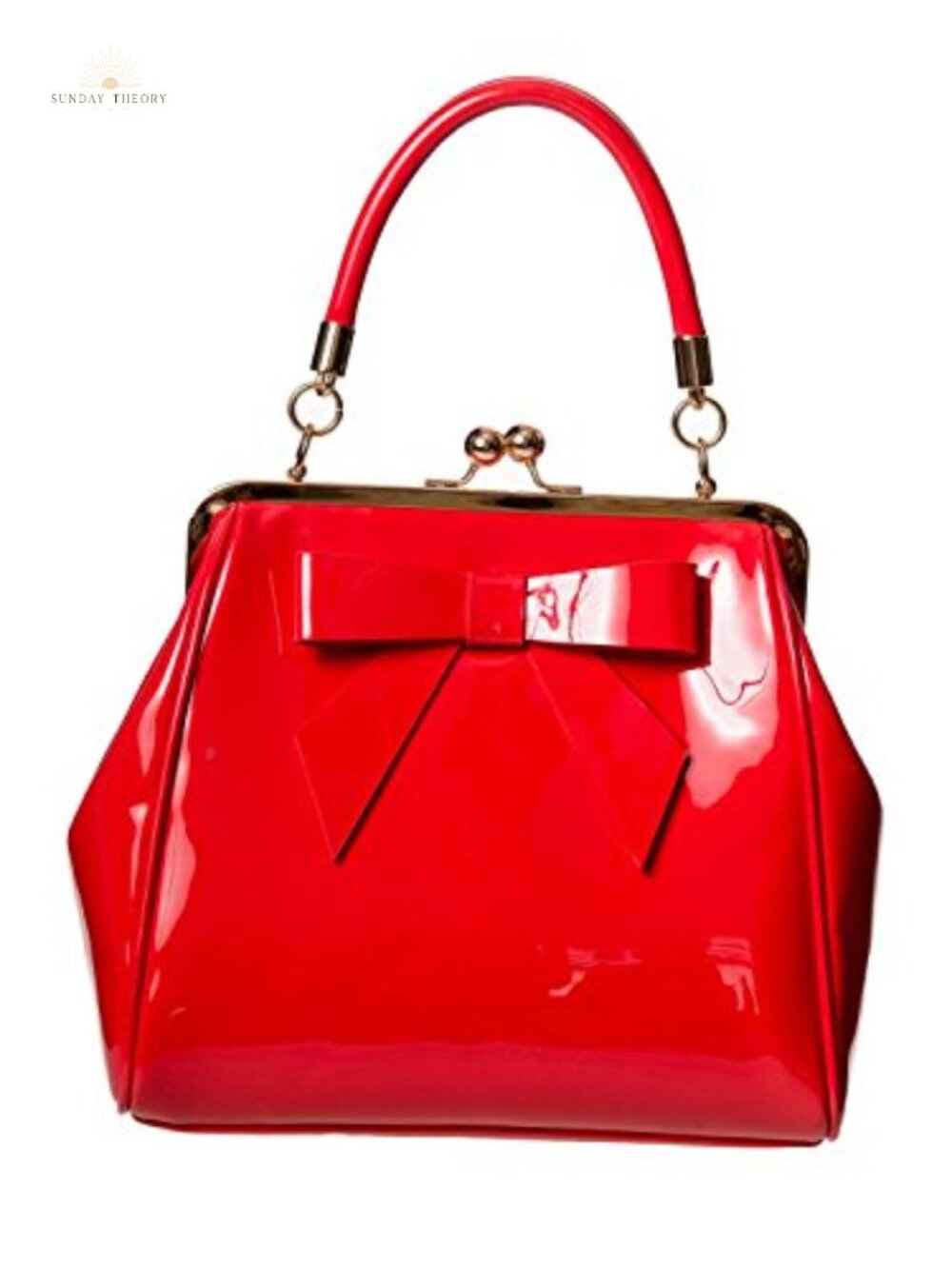 Vintage Rockabilly Retro 50s Top Handle Handbag Detachable Strap
